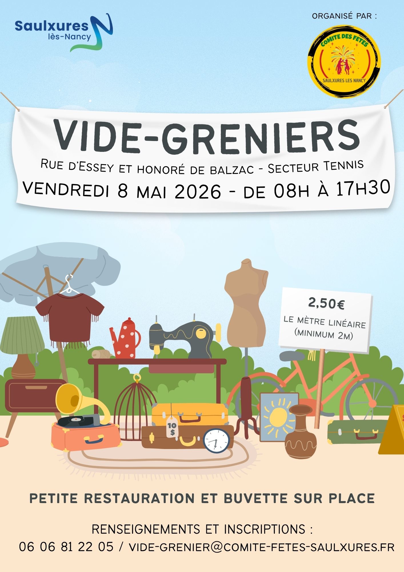 Vide-greniers Saulxures les Nancy 2026